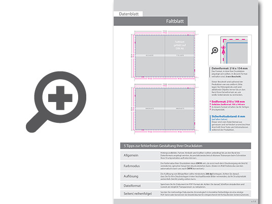 Product Bild faltblatt__gefalzt_auf_din_a6__4-seiter__beidseitig_bedruckt_(4_4_farbig_+_1_sonderfarbe_hks)