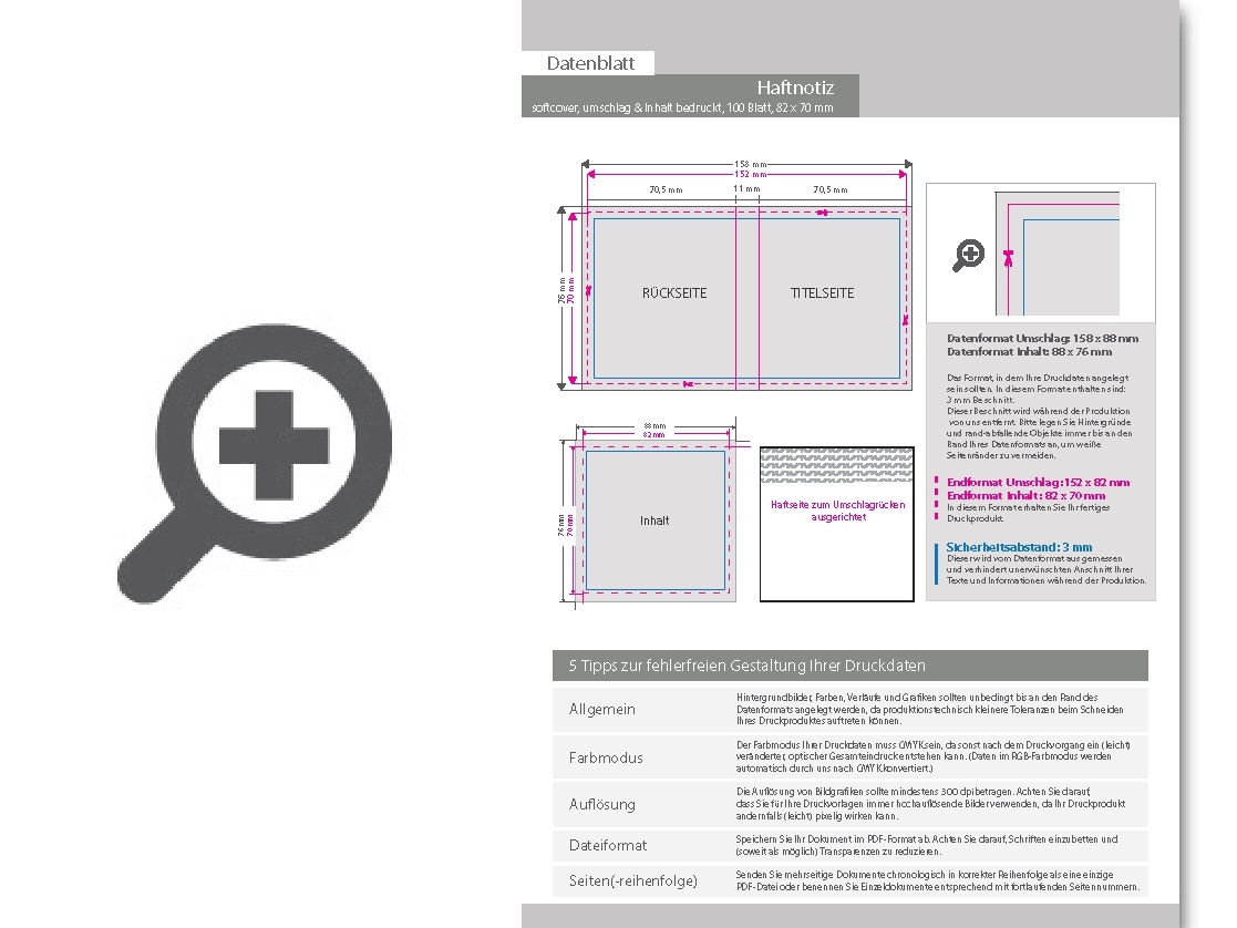 Product Bild haftnotizen_82_x_70_mm__100_blatt_mit_bedrucktem_inhalt_und_kartonumschlag